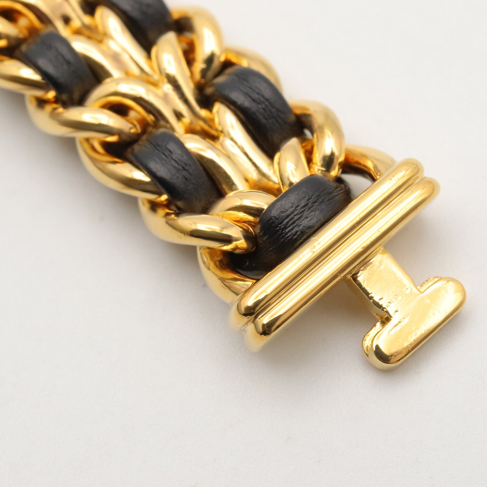 Chanel CHANEL Première M Watch, Gold Plated Leather, Women's, Black, H0001 — Very Good
