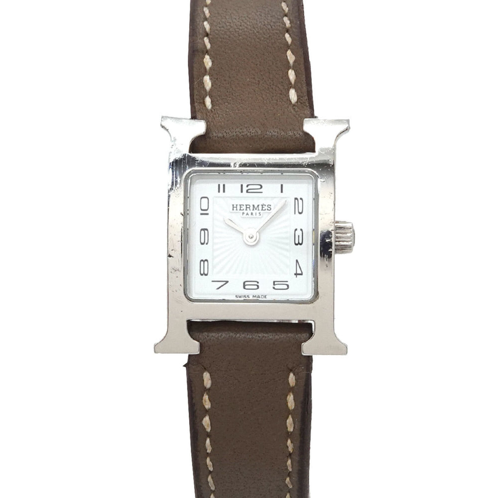Hermes H-Watch Mini HH1 110 Women's Watch White Quartz H mini — Very Good