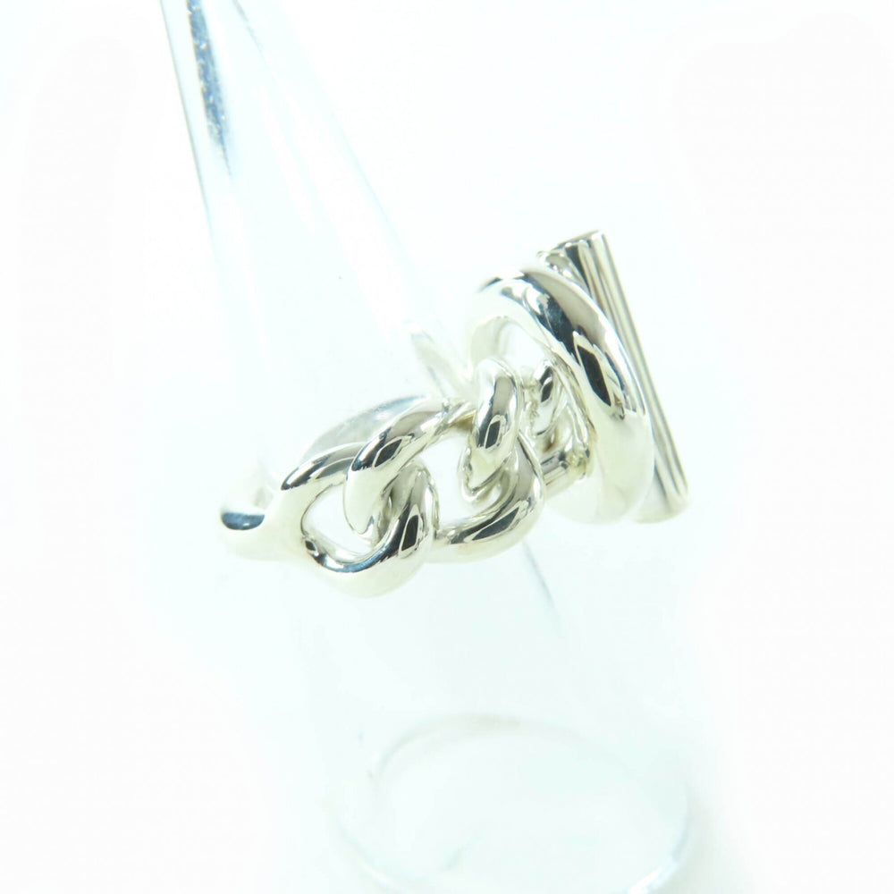 HERMES Croisette GM AG925 Ring, Silver, Size 51 (approximately equivalent to Japanese size), Weight: 14.6g, Women's — Like New