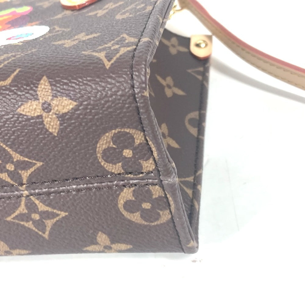 LOUIS VUITTON M13668 LV x TM On the Go BB Monogram Takashi Murakami Handbag Canvas Men's Women's Brown — New - Store Return