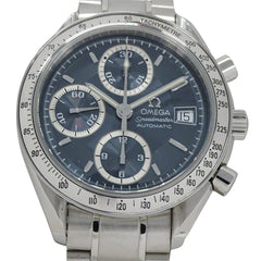 Omega Speedmaster 3513.46 Men's Watch, Brand Name, Date, Chronograph, Automatic, Stainless Steel (SS), Silver/Blue-Gray, Polished — Good