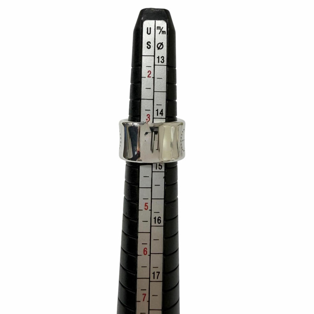 HERMES AG925 Eclipse Ruban Ring, Silver, Size 46, Weight 11.12g, Women's/Men's — Like New
