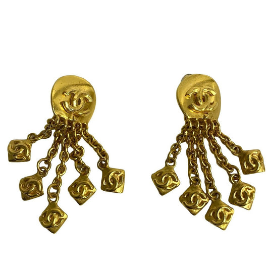 CHANEL 96P Coco Mark Motif GP Earrings/Ear Cuff Accessories Gold 544-4