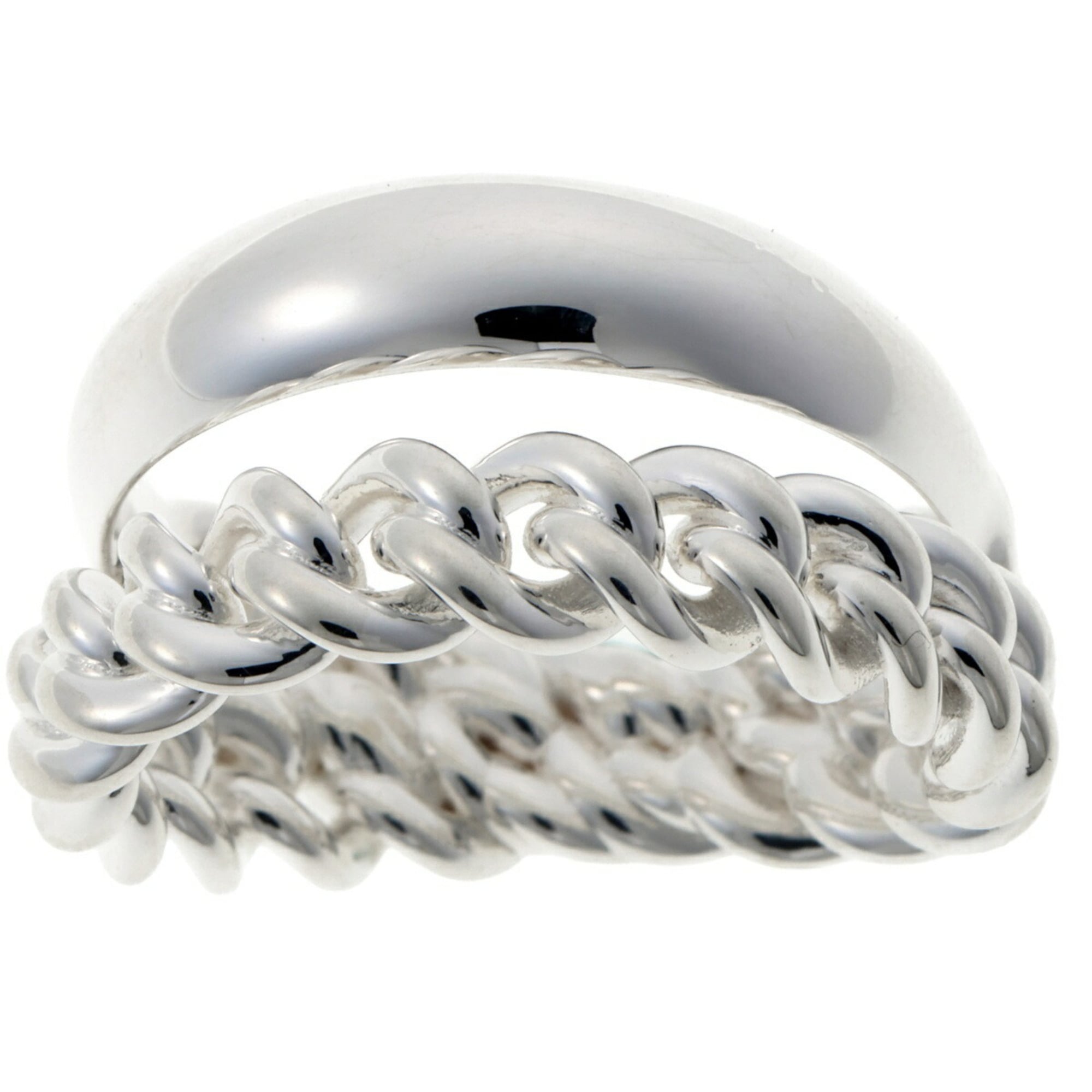 Hermes Boucles Sellier Inflexible Ring, Ag925 Silver — Like New