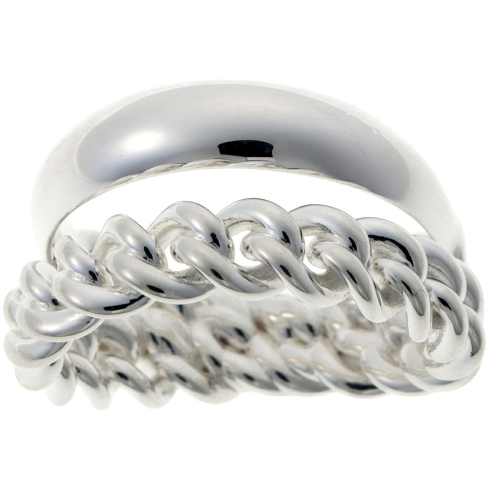 Hermes Boucles Sellier Inflexible Ring, Ag925 Silver — Like New