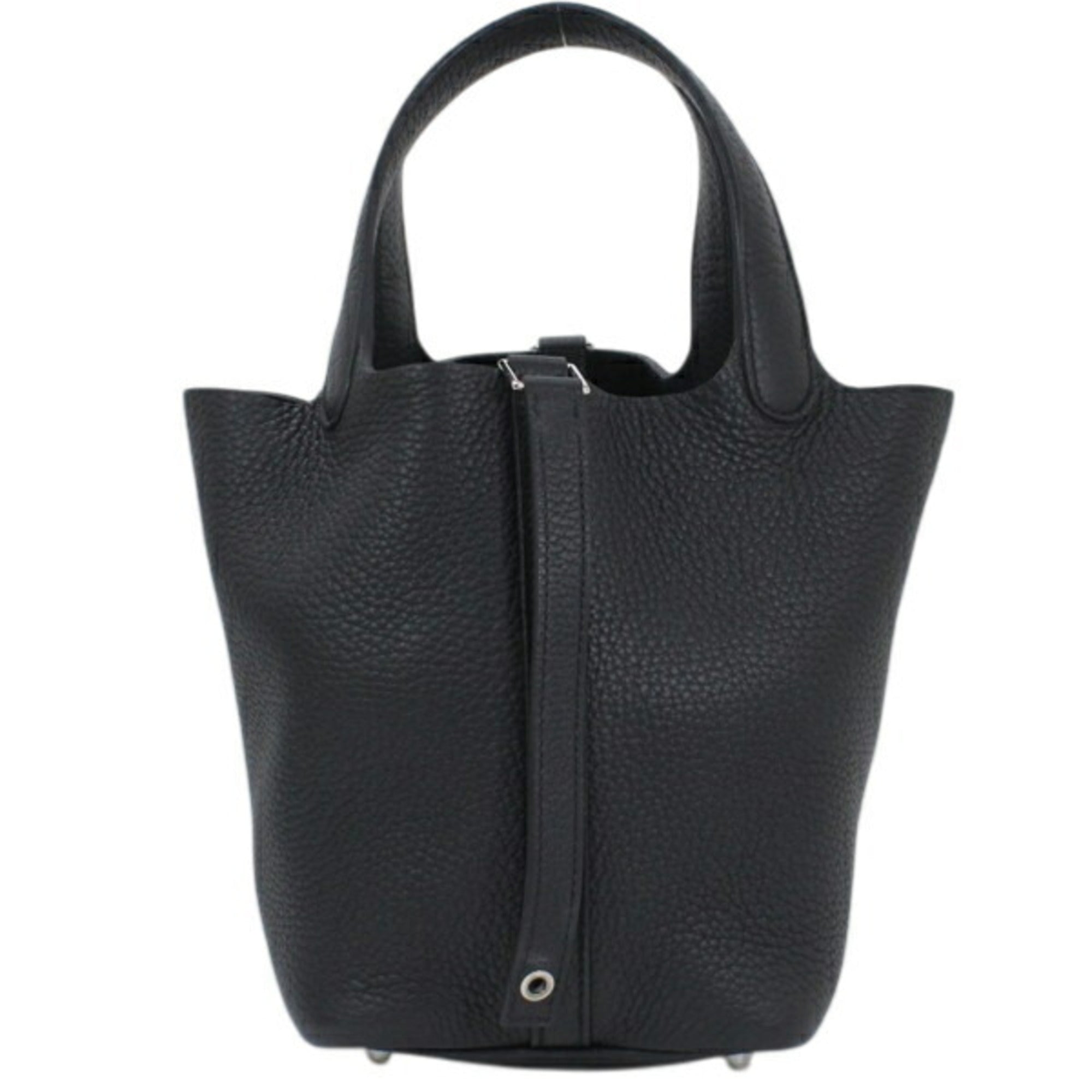 Hermes Picotin Lock PM 18 Handbag, Black, Taurillon Clemence Leather, HERMES Tote Bag, Women's T6165 — Like New