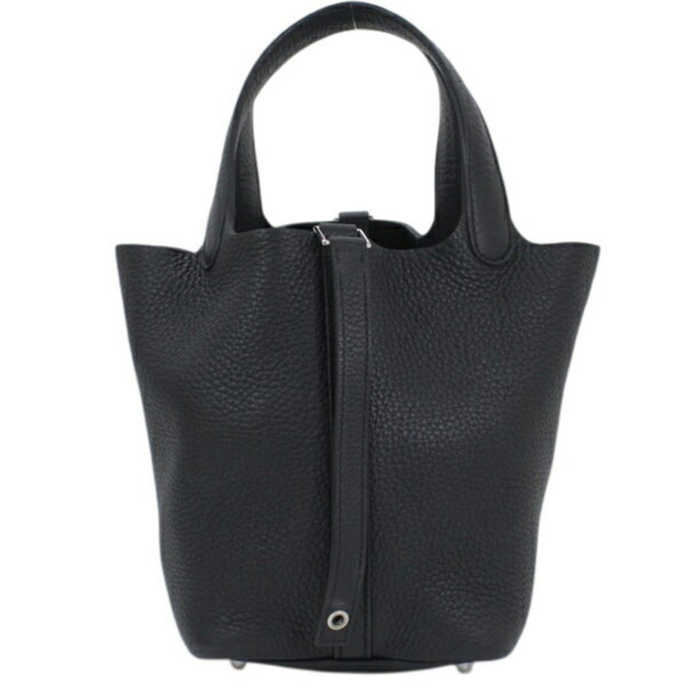 Hermes Picotin Lock PM 18 Handbag, Black, Taurillon Clemence Leather, HERMES Tote Bag, Women's T6165 — Like New