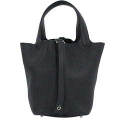 Hermes Picotin Lock PM 18 Handbag, Black, Taurillon Clemence Leather, HERMES Tote Bag, Women's T6165 — Like New