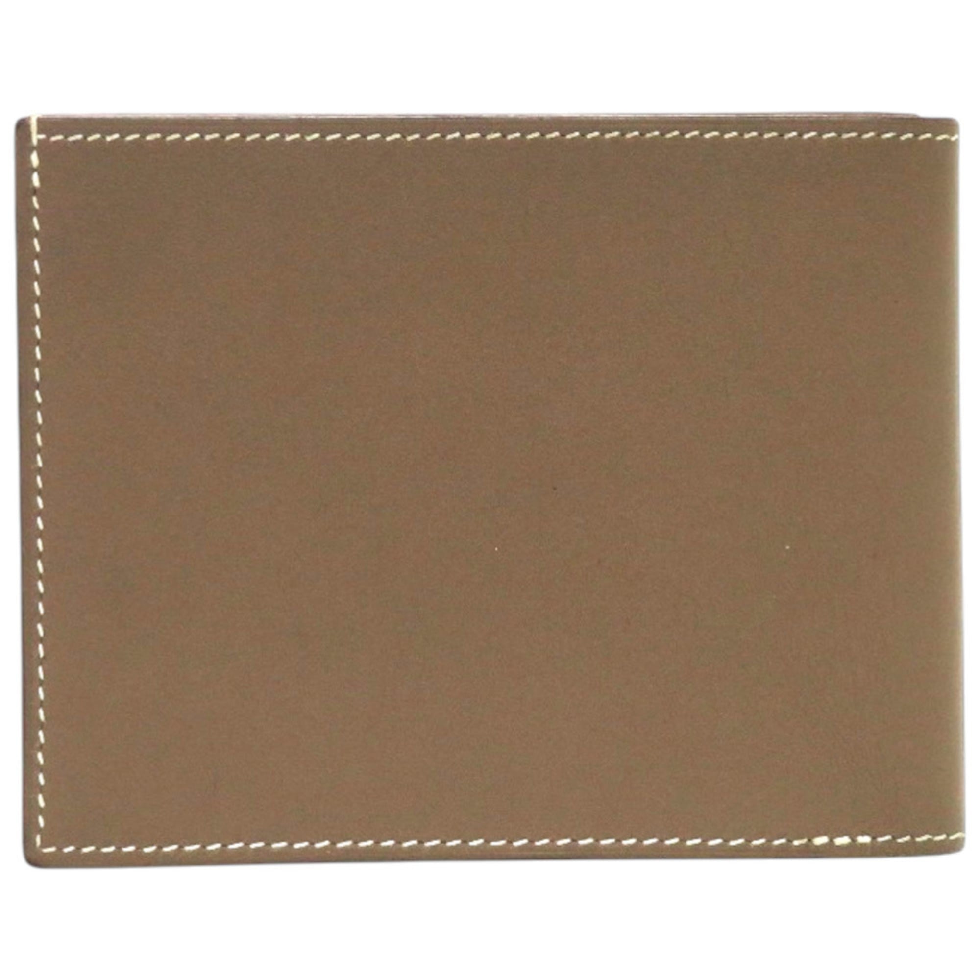 Hermes Excellent condition Hermès MC2 Citizen Twill Compact Swift Leather Etoupe Brown Bi-fold Wallet 1089
