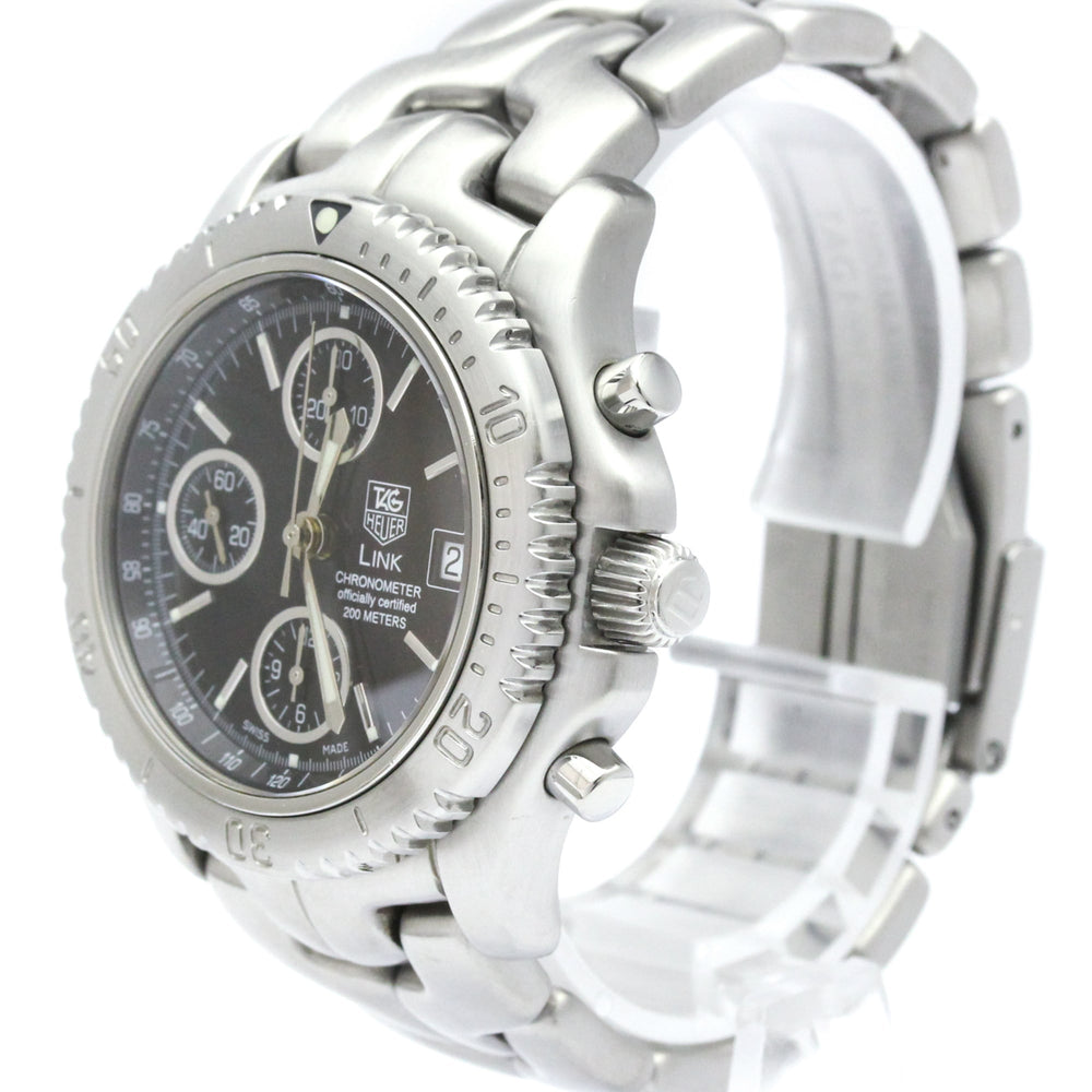 TAG HEUER Link Chronograph Steel Automatic Mens Watch CT5111 Polished — Very Good