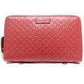 GUCCI Micro Guccissima Travel Case 544250, Organizer Multi-Case, Leather, Red, Women's, 181879