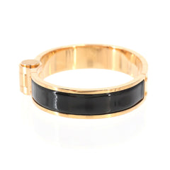 Hermes Charniere PM Bracelet Bangle Black Gold — New - Store Return