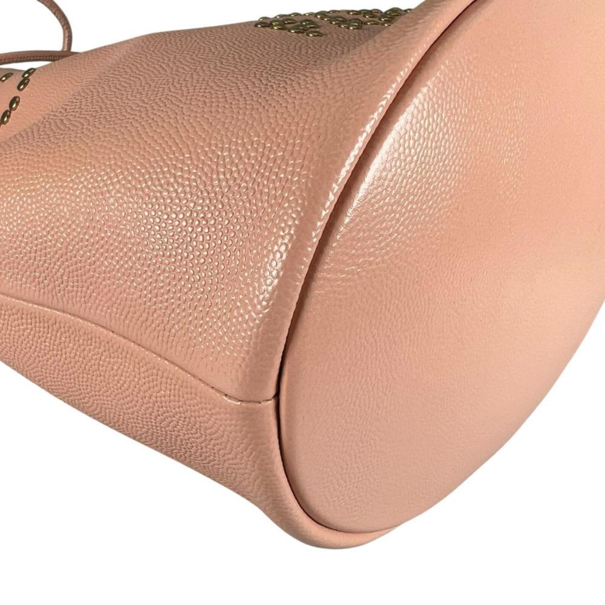 Chanel Deauville Shoulder Bag for Women, Studded Logo, Gold Hardware, Crossbody, Pink with Hardware — Like New