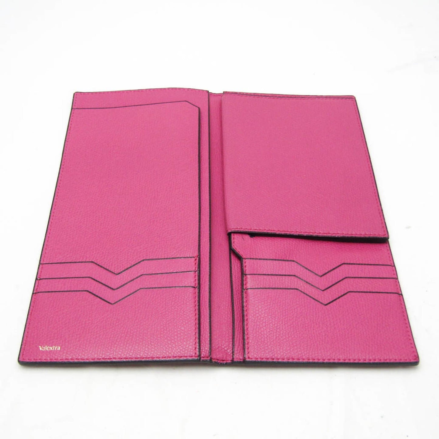 Valextra Women's Leather Long Bill Wallet (bi-fold) Pink