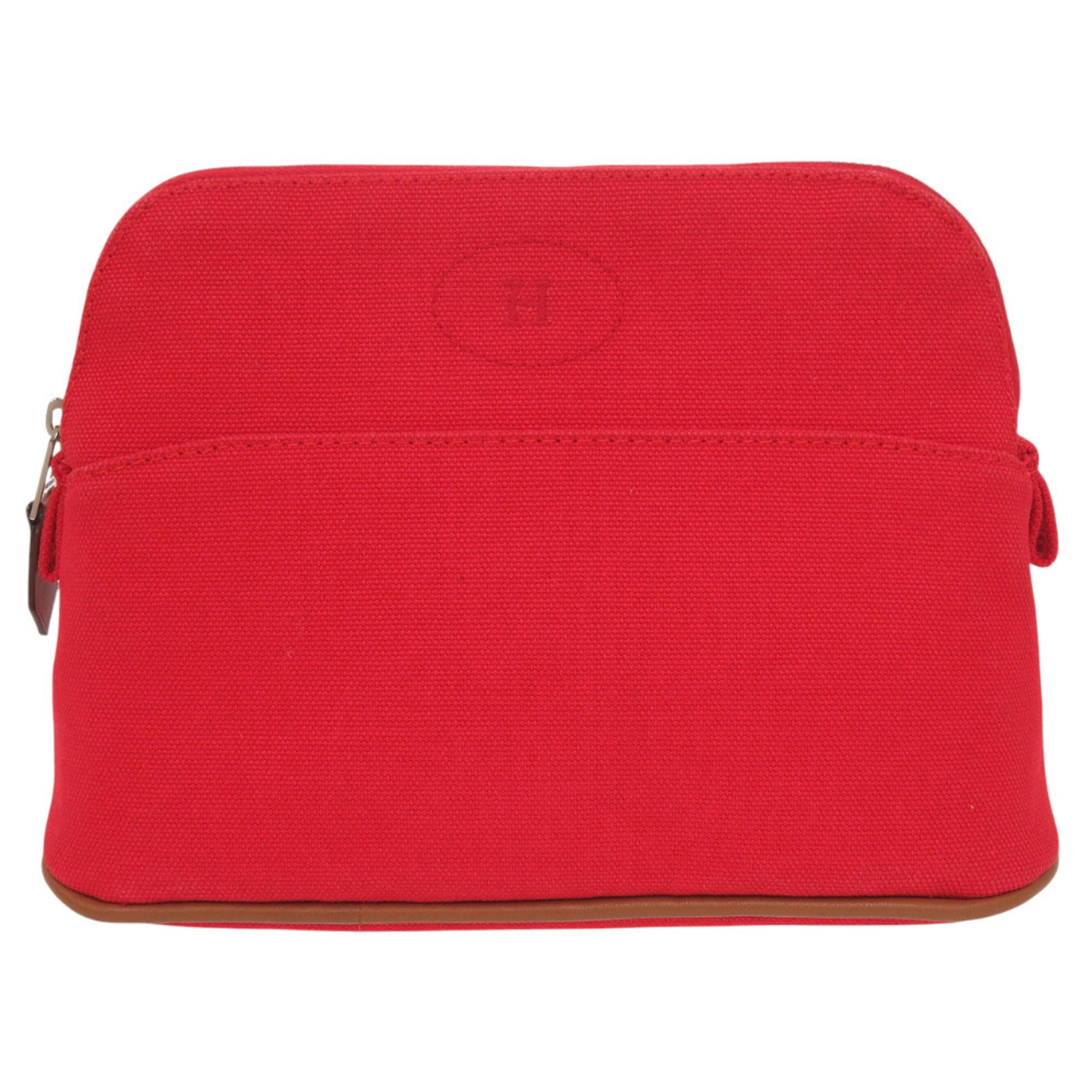 Hermes Bolide Pouch Mini Handbag Cotton Red 0027 HERMES — Like New