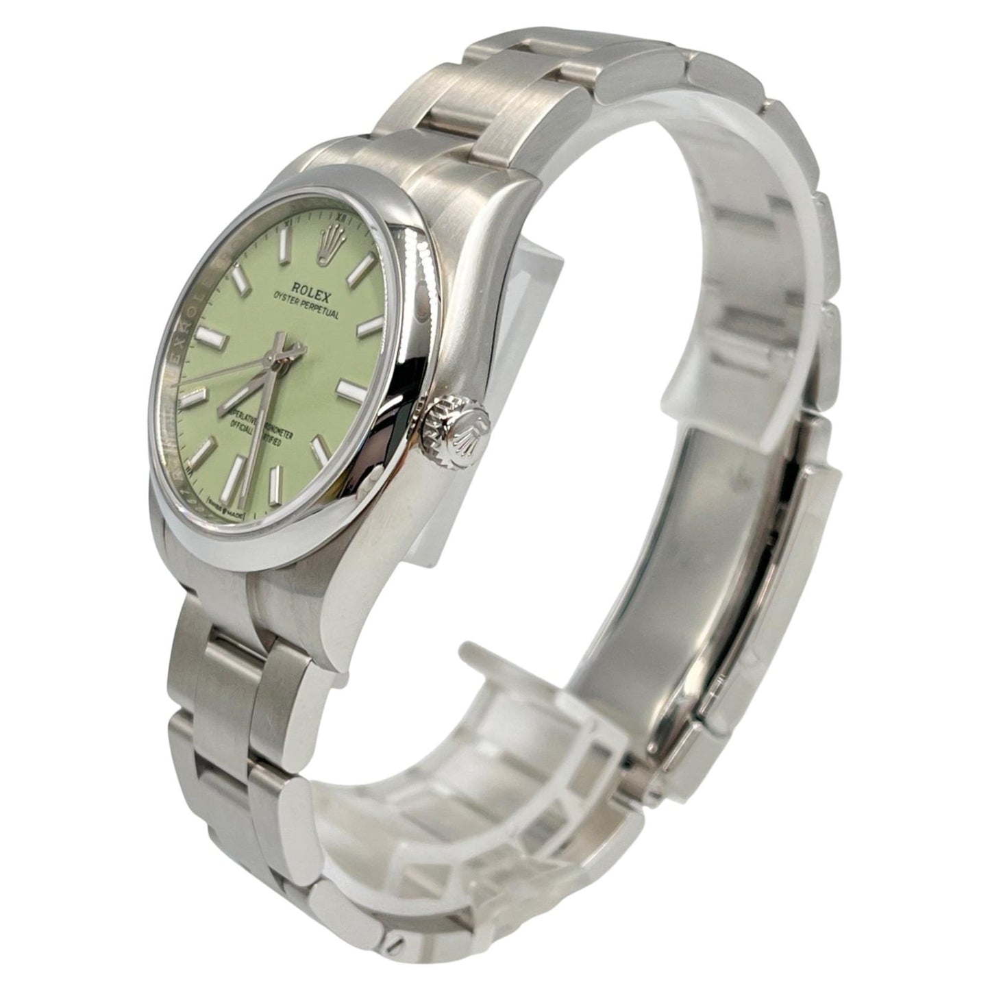 Rolex Oyster Perpetual 34 Pistachio Women's Watch 124200 Stainless Steel Men's