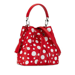 Louis Vuitton LV x YK Yayoi Kusama Monogram Empreinte NeoNoe BB Limited Edition Handbag Shoulder Bag M46413 Red White Leather Women's LOUIS VUITTON — Like New