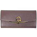 Salvatore Ferragamo Gancini bifold long wallet with bill compartment and coin purse, leather, pink, for women