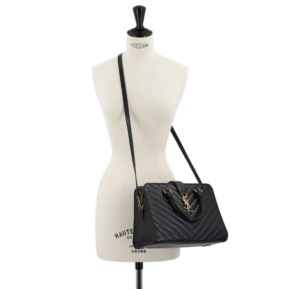Saint Laurent Cabas 2-way Hand/Shoulder Handbag, Leather, Black, 357397 — Like New
