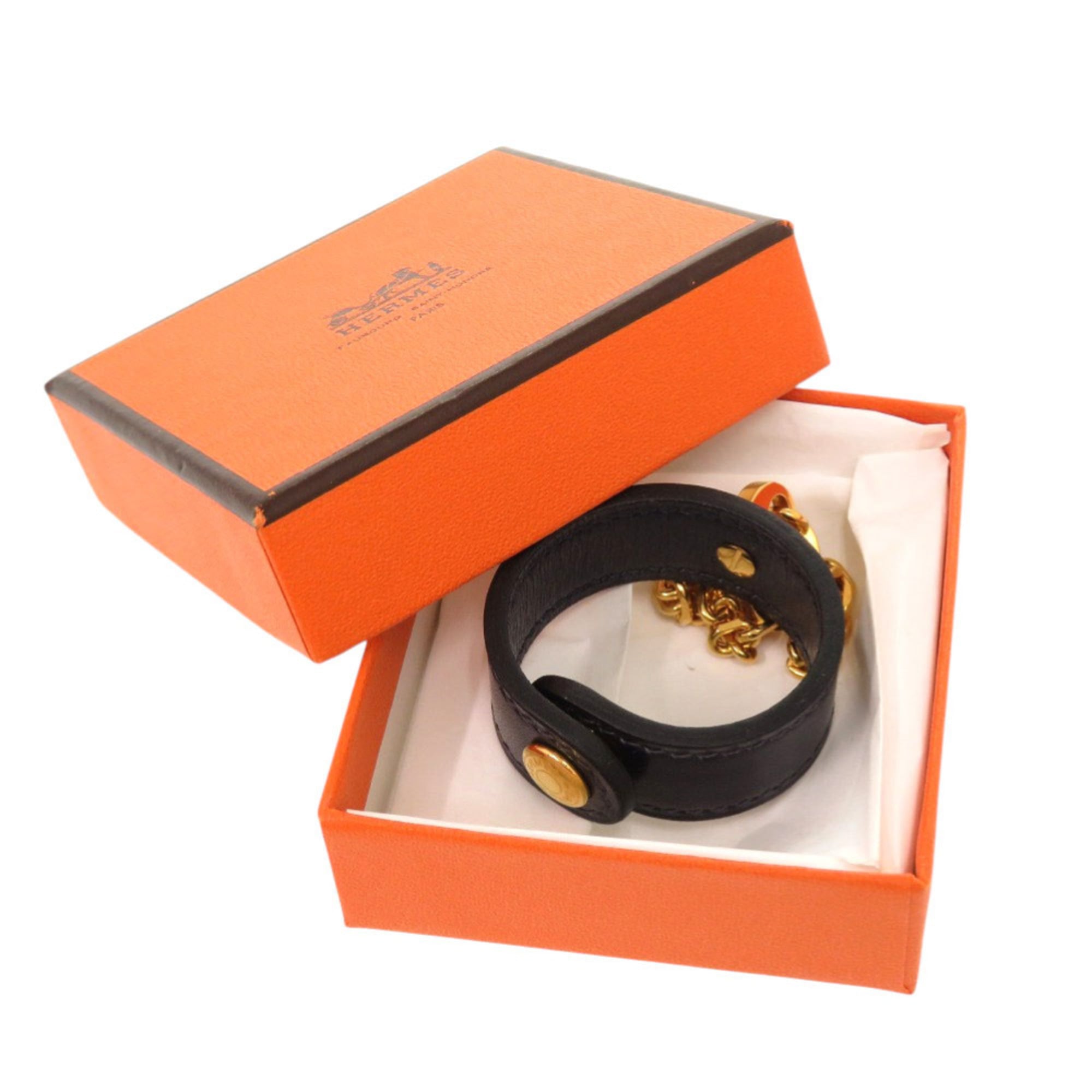 Like New Hermes Glove Holder, Box Calf Leather, Navy, Gold Hardware, Charm, 0119 HERMES — Like New