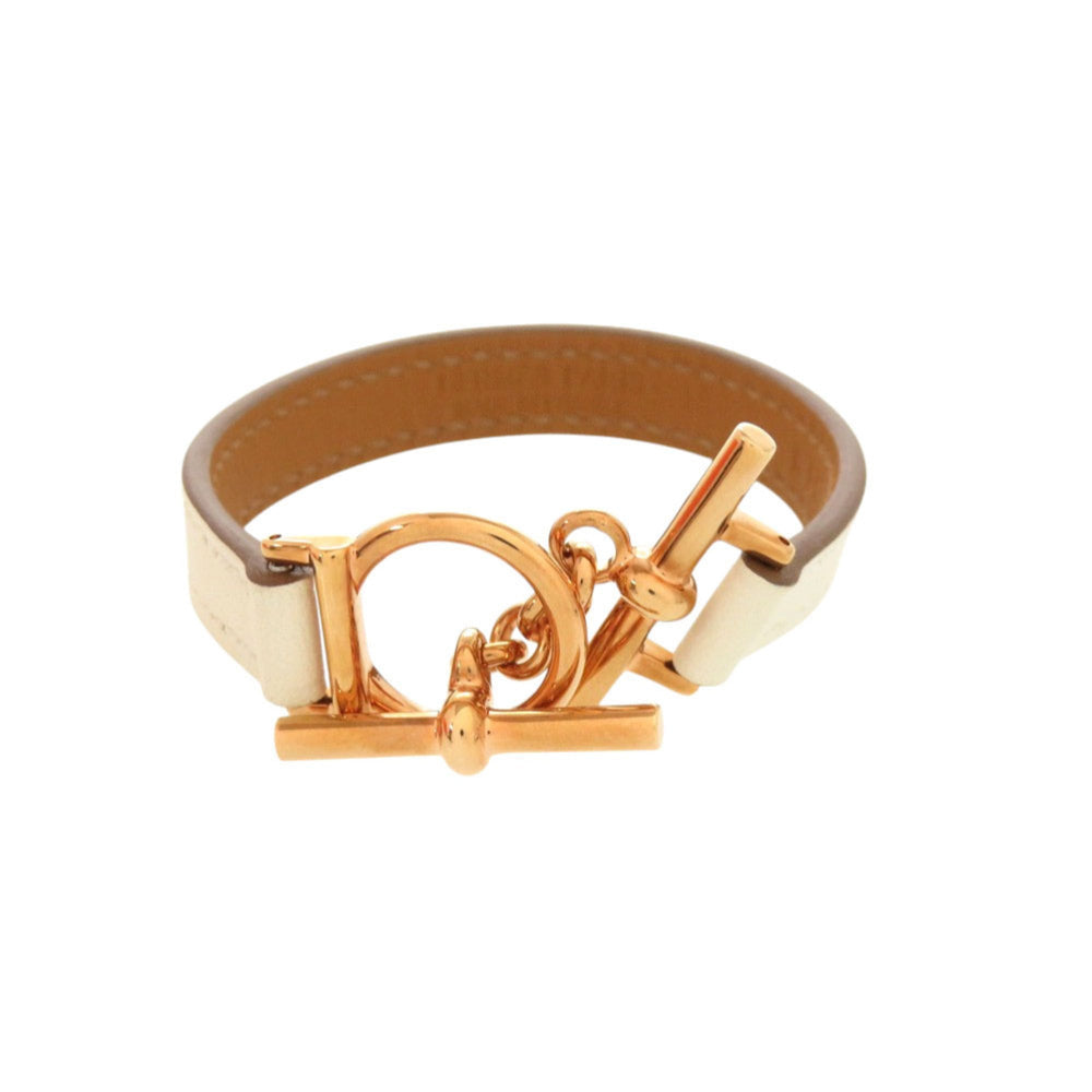 Hermes Croisière Veau Swift Nata Rose Gold Hardware K Stamp (Made in 2025) Bracelet Accessory 0331 HERMES — Like New