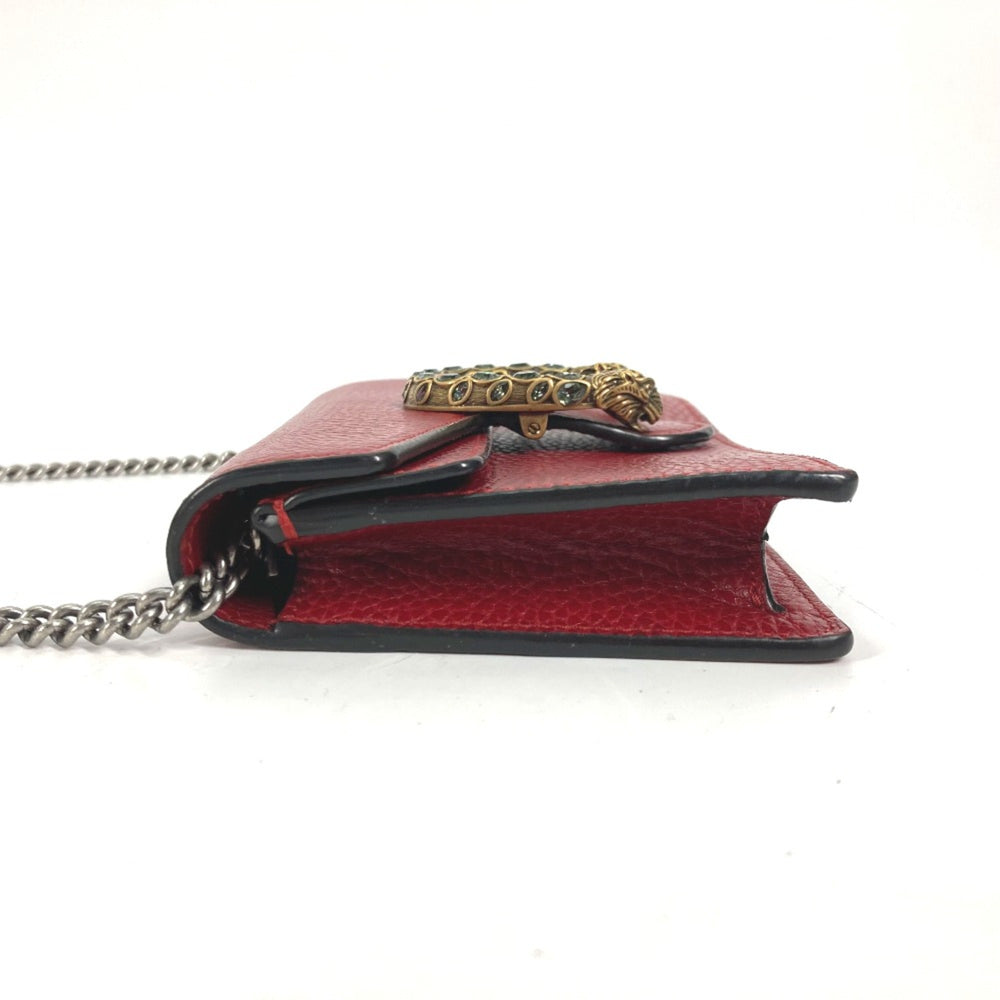 Gucci 476432 2WAY Bag Pouch Clutch Bag Chain Crossbody Shoulder Bag Red — Like New
