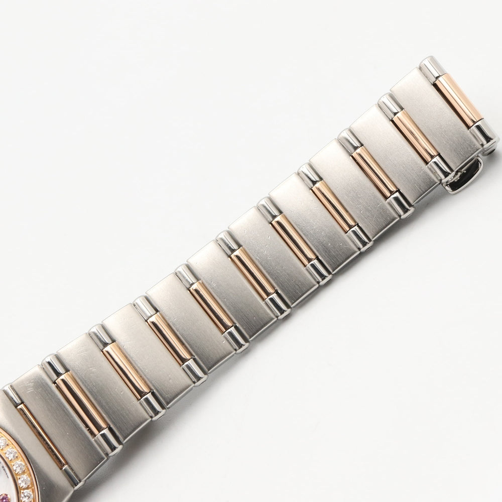 Omega Constellation Mini Iris Diamond Bezel Watch, 18K Pink Gold (PG) Stainless Steel, Diamond, Ladies', White/White Mother-of-Pearl Case, 1360.79 — Very Good