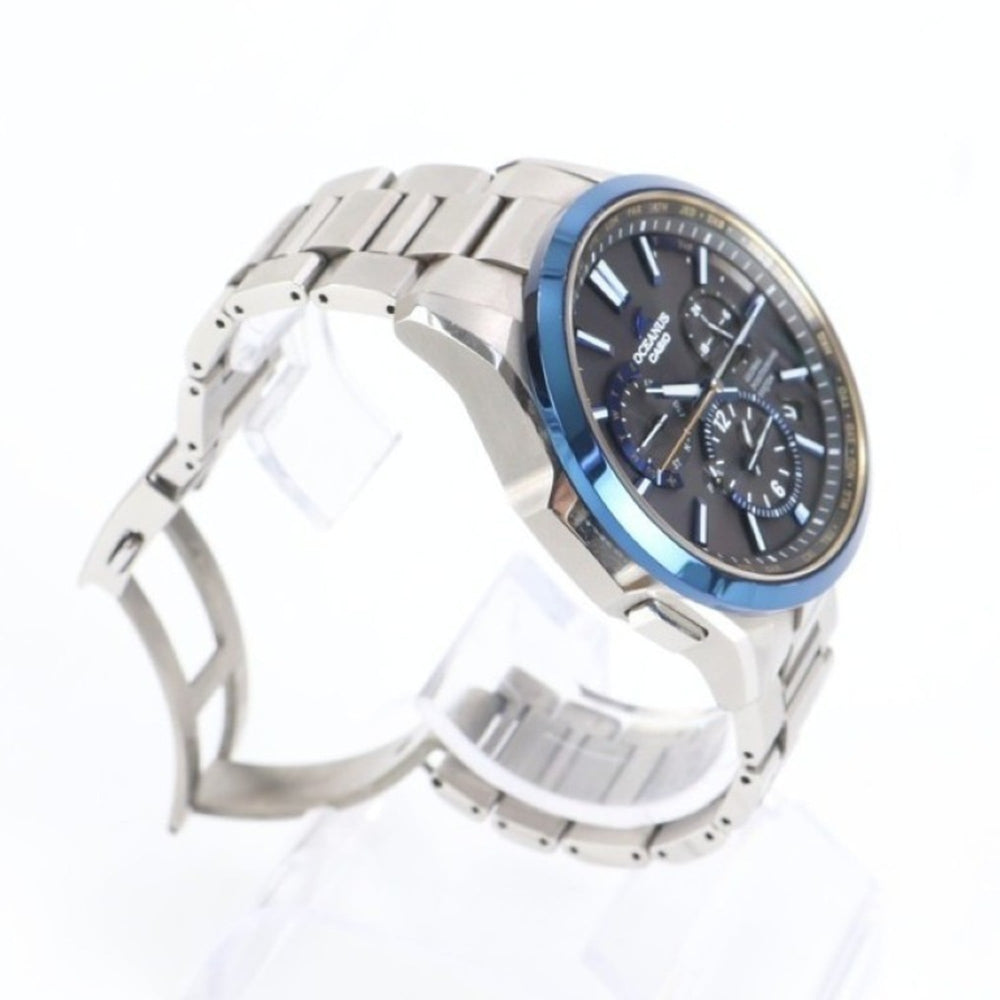 CASIO Oceanus OCWG1100TG-1AJF Men's Analog Watch (Black, Blue, Silver, Titanium) — Good