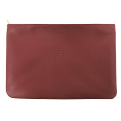 Loewe Cosmetic Pouch Handbag Sheepskin Wine Red 0025 LOEWE — Like New