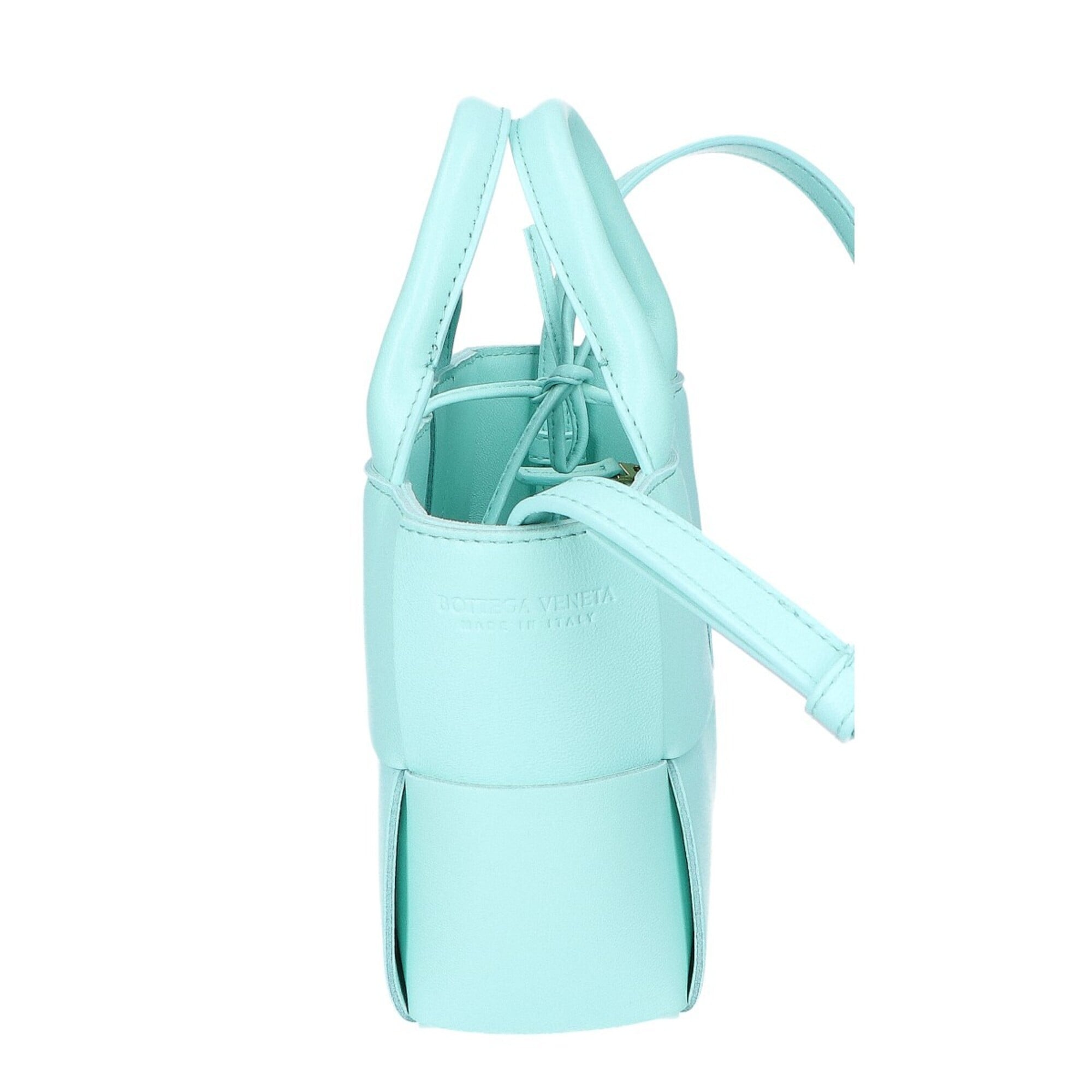 BOTTEGA VENETA Maxi Intrecciato Candy Arco Tote 2-Way Handbag CELADON Mint Blue Women's — Like New