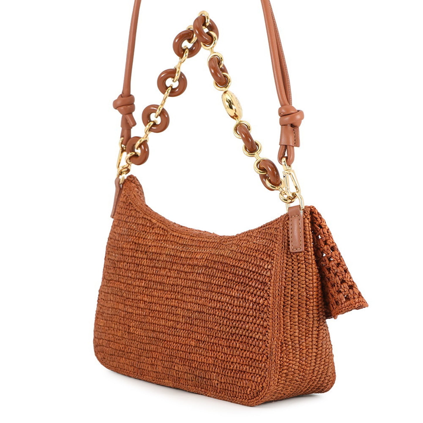 Loewe Ora Bag Medium Raffia Shoulder AP22P22X02 LOEWE 2-way Brown