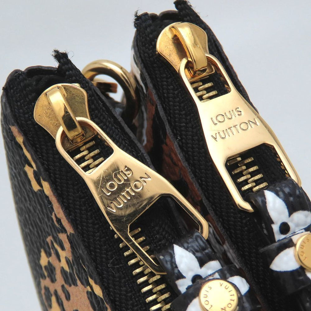 LOUIS VUITTON Monogram Jungle Pochette Double Zip M67874 Shoulder Bag in Noir Brown, Women's, 352766