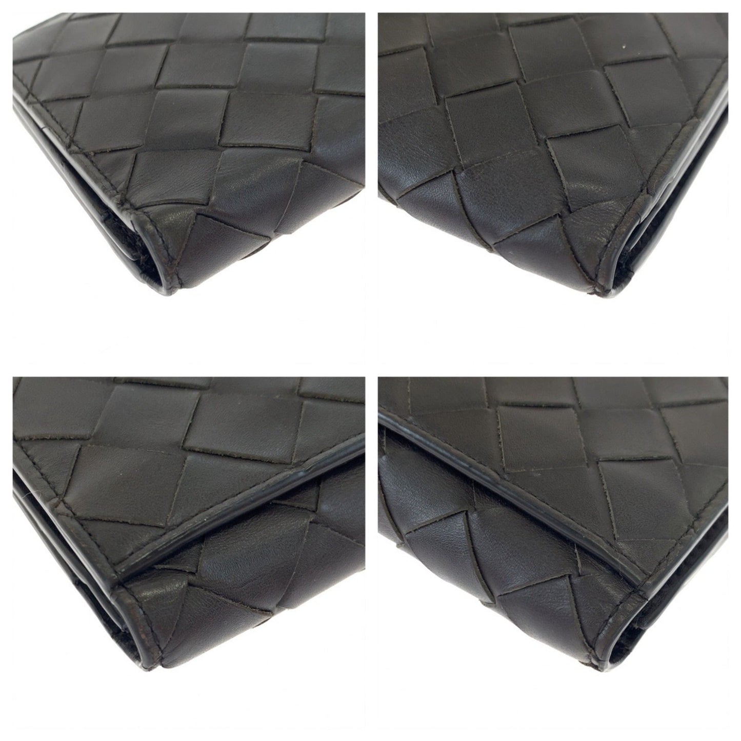 BOTTEGA VENETA Maxi Intrecciato Brown Calfskin Long Wallet PO2255077B Men's