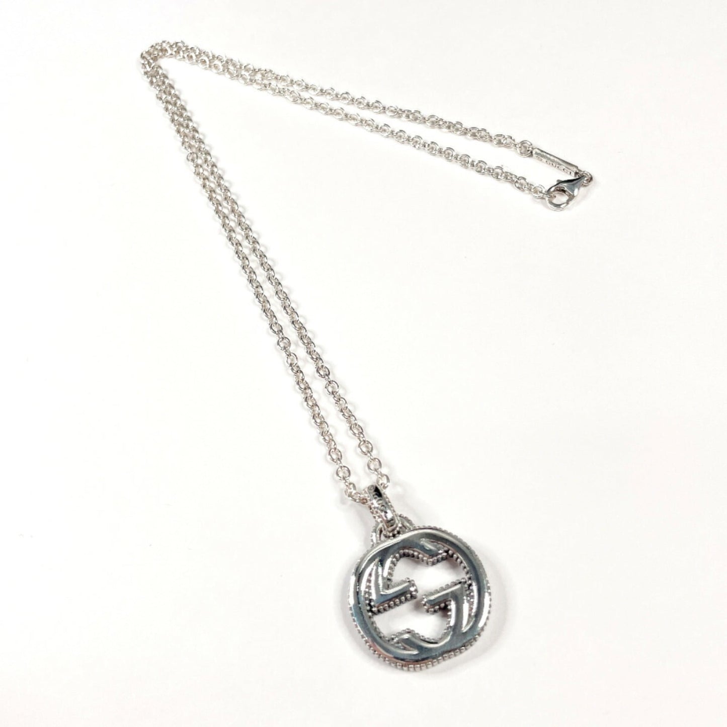 GUCCI Interlocking G Necklace in 925 Sterling Silver, Unisex