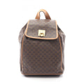 Celine Macadam Backpack, Coated Canvas and Leather, Women's, Brown