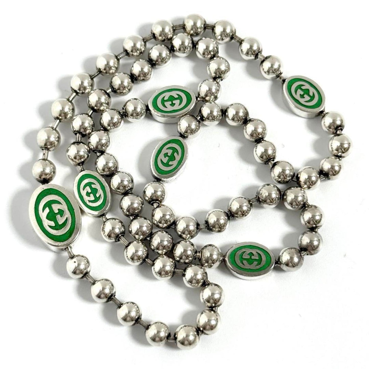 Gucci Men's Women's Necklace Pendant GG Ball Chain