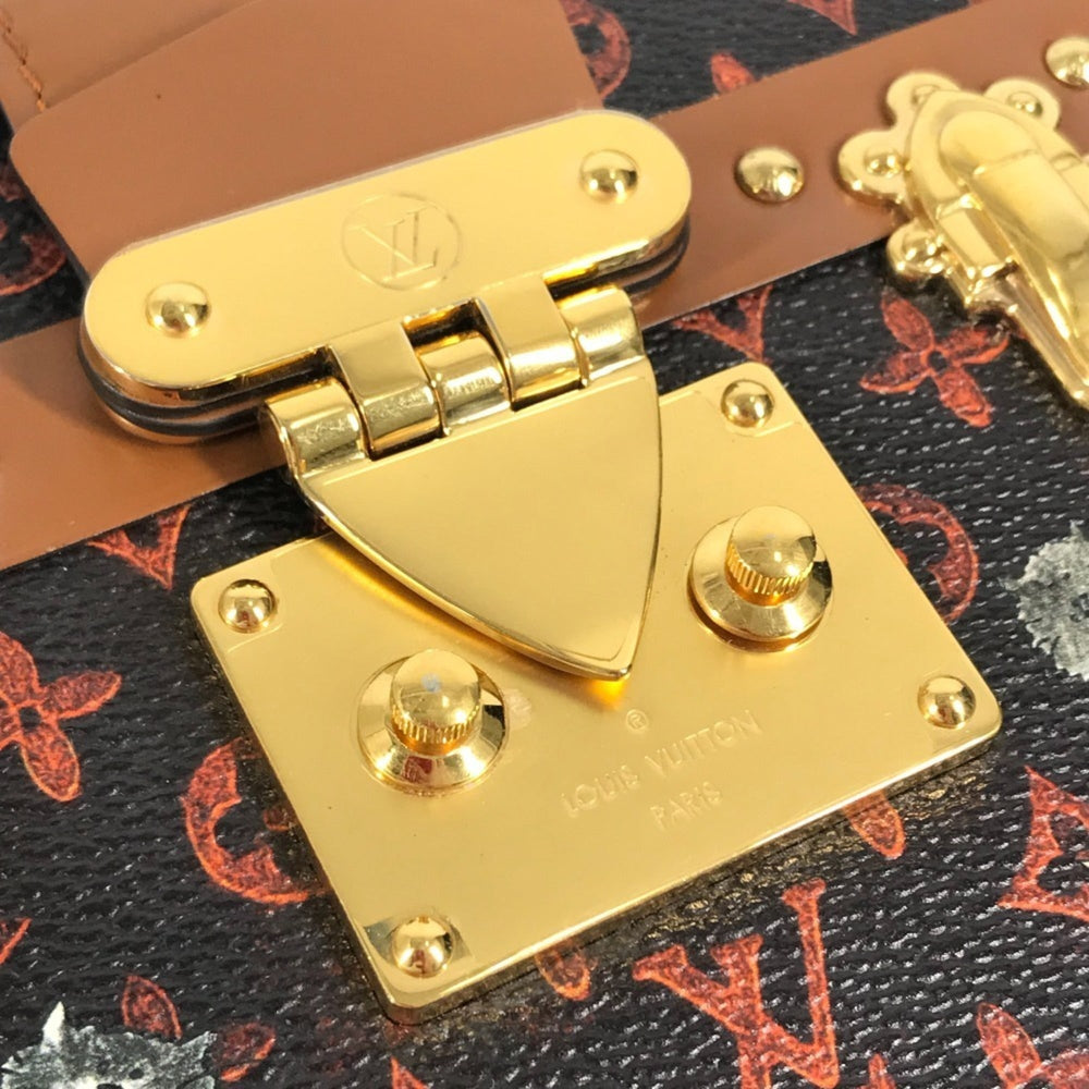 LOUIS VUITTON M44407 Monogram Catgram Petite Malle NM Clutch Bag, 2-Way Shoulder Canvas, Men's/Women's, Brown — Like New