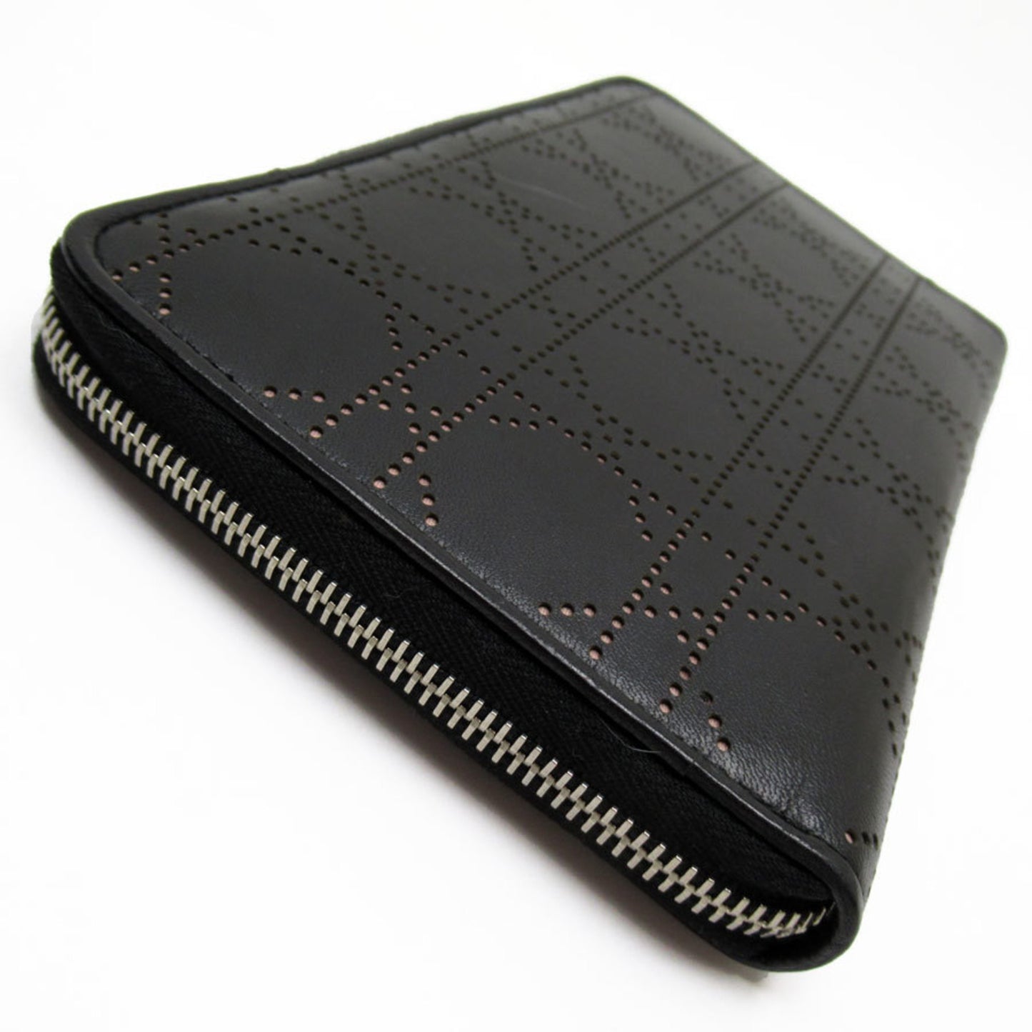 Christian Dior Organizer Cannage Leather Black x Light Pink Men's Women's t19165a