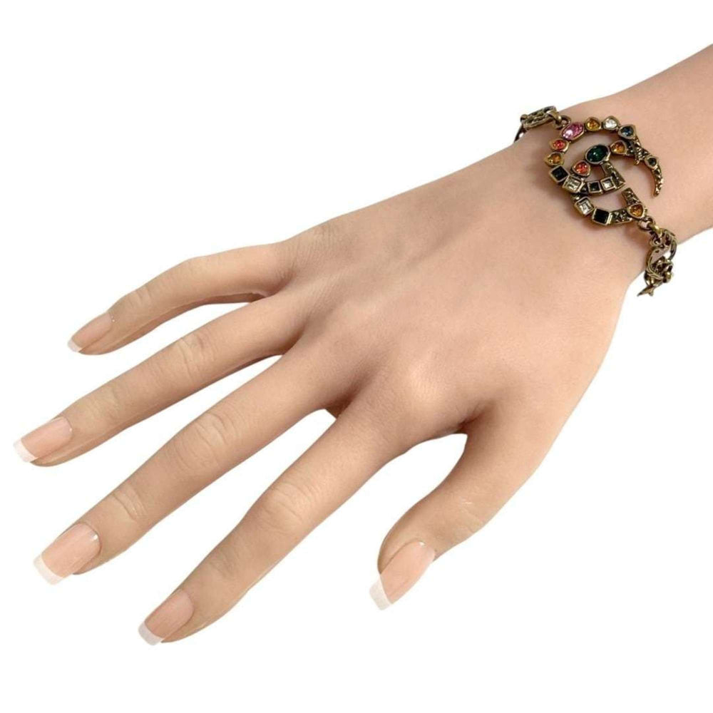 Gucci Women's Double G Beaded Bracelet in Antique Gold — Like New