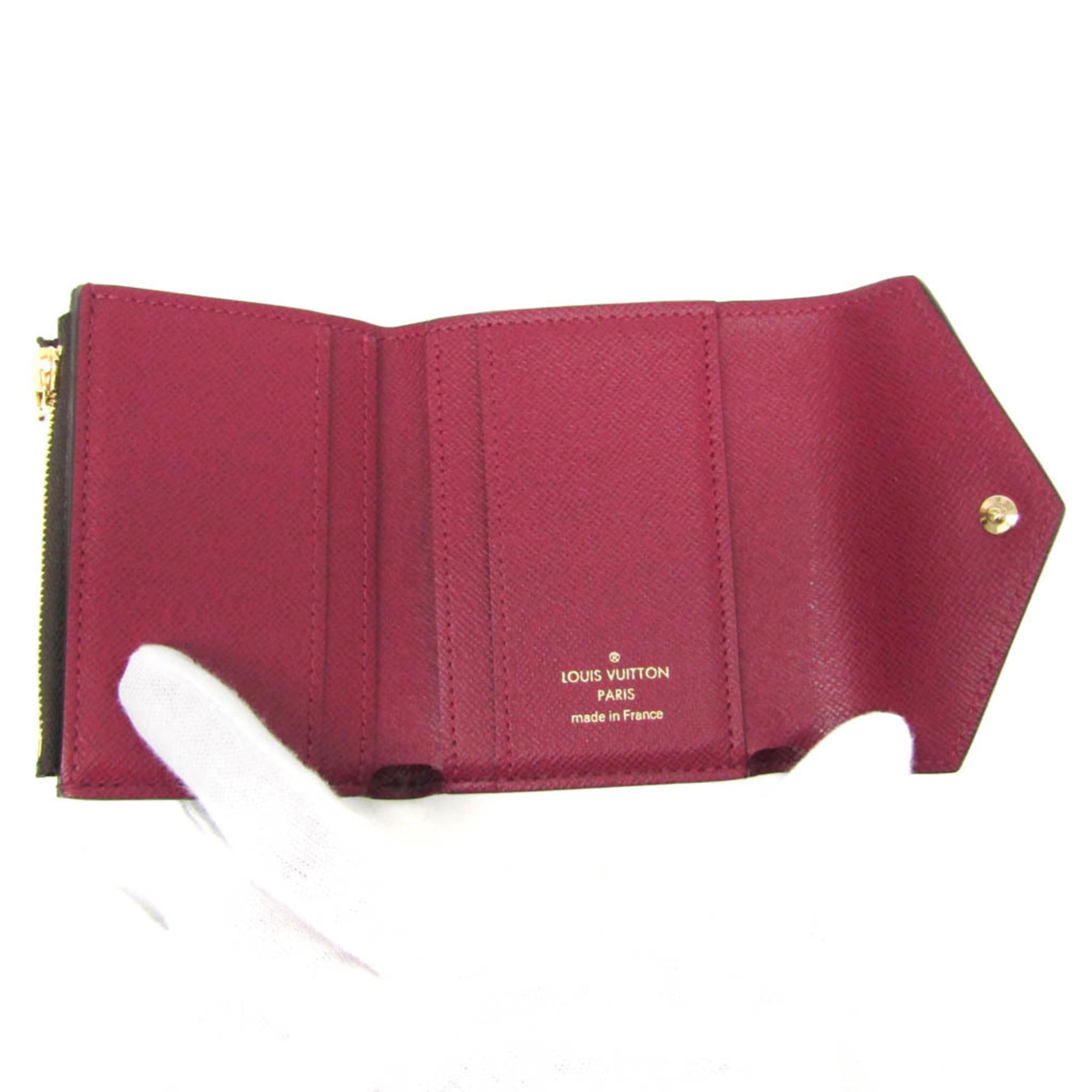 Louis Vuitton Monogram Zoe Wallet M62932 Women's Monogram,Leather Wallet (tri-fold) Brown,Fuchsia