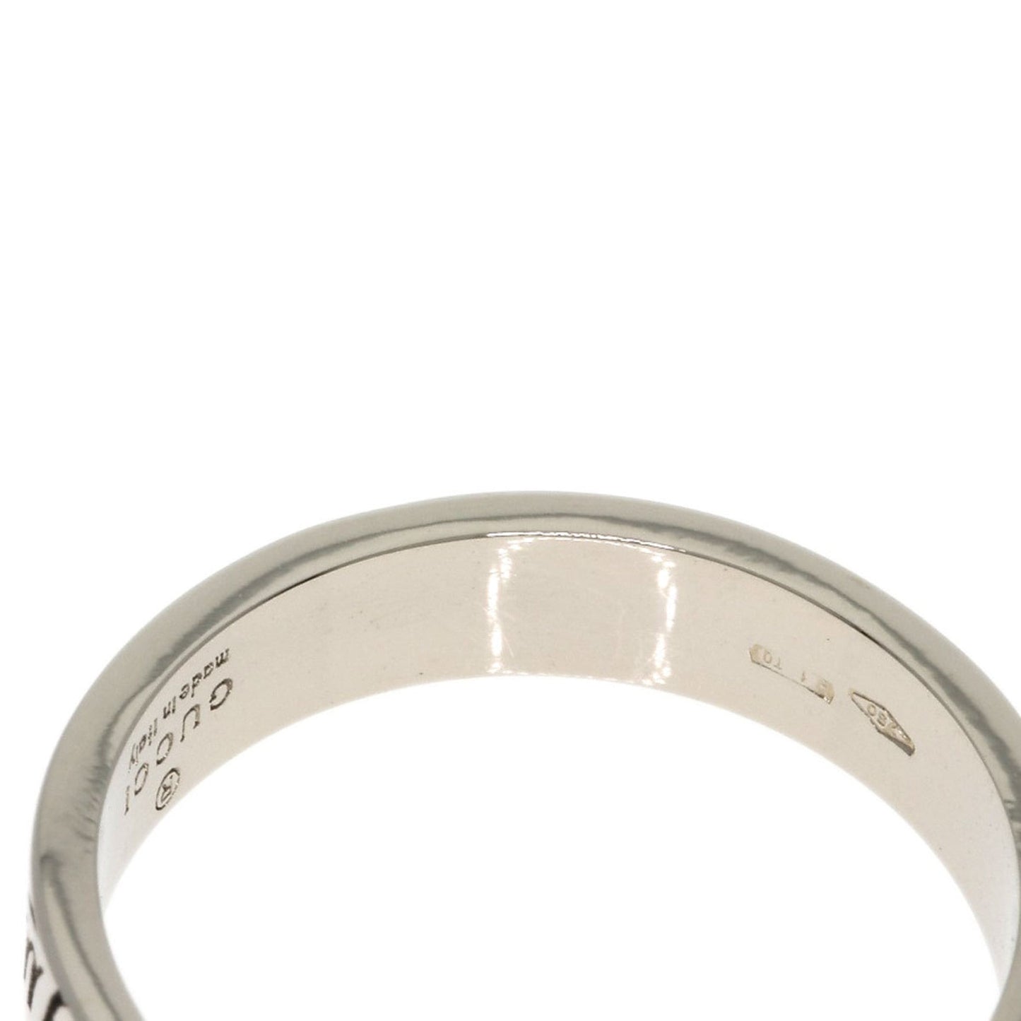 Gucci Icon Print #11 Ring in 18K White Gold for Women