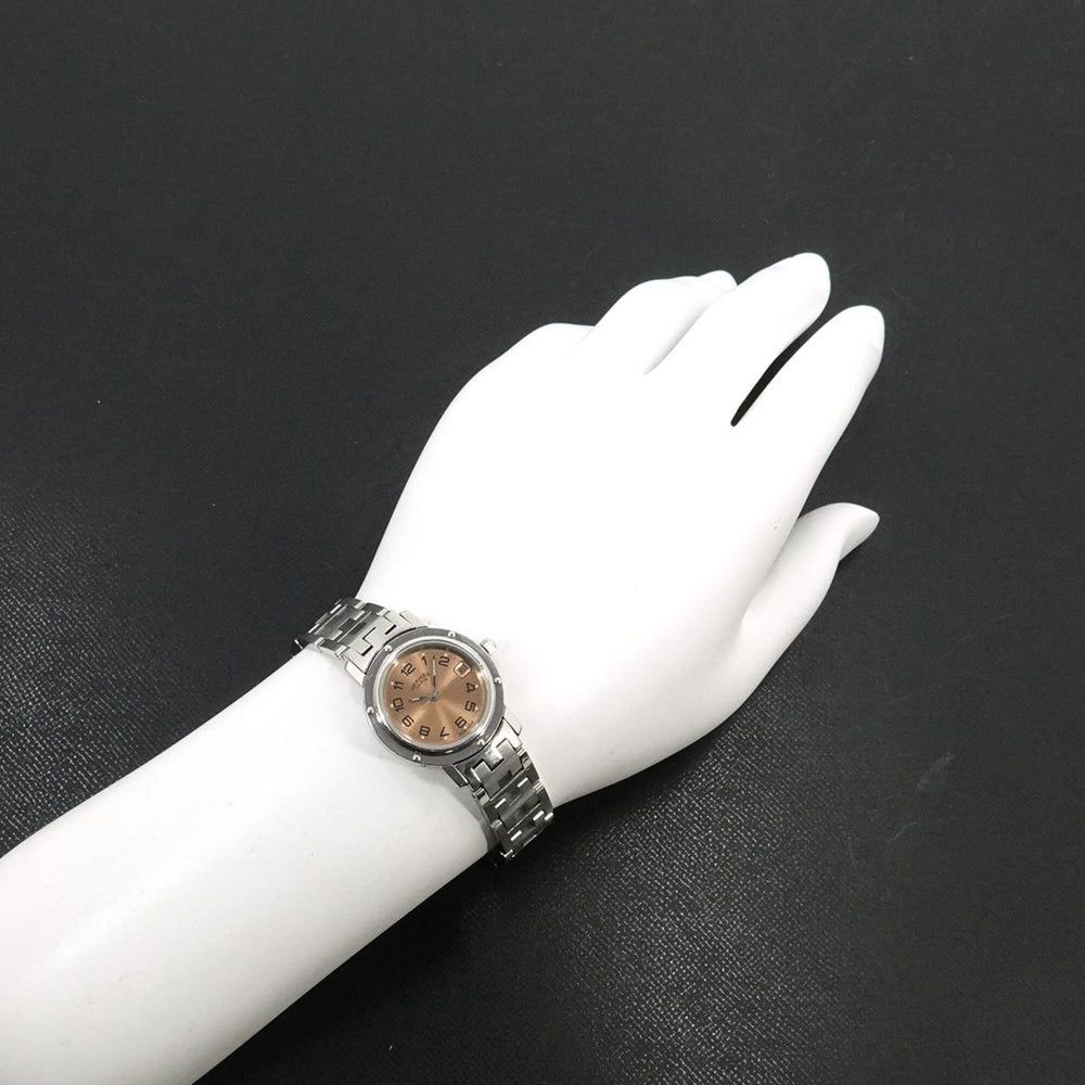 Hermes Clipper CL4 210 Women's Watch, Date Display, Pink Quartz Watch — Very Good