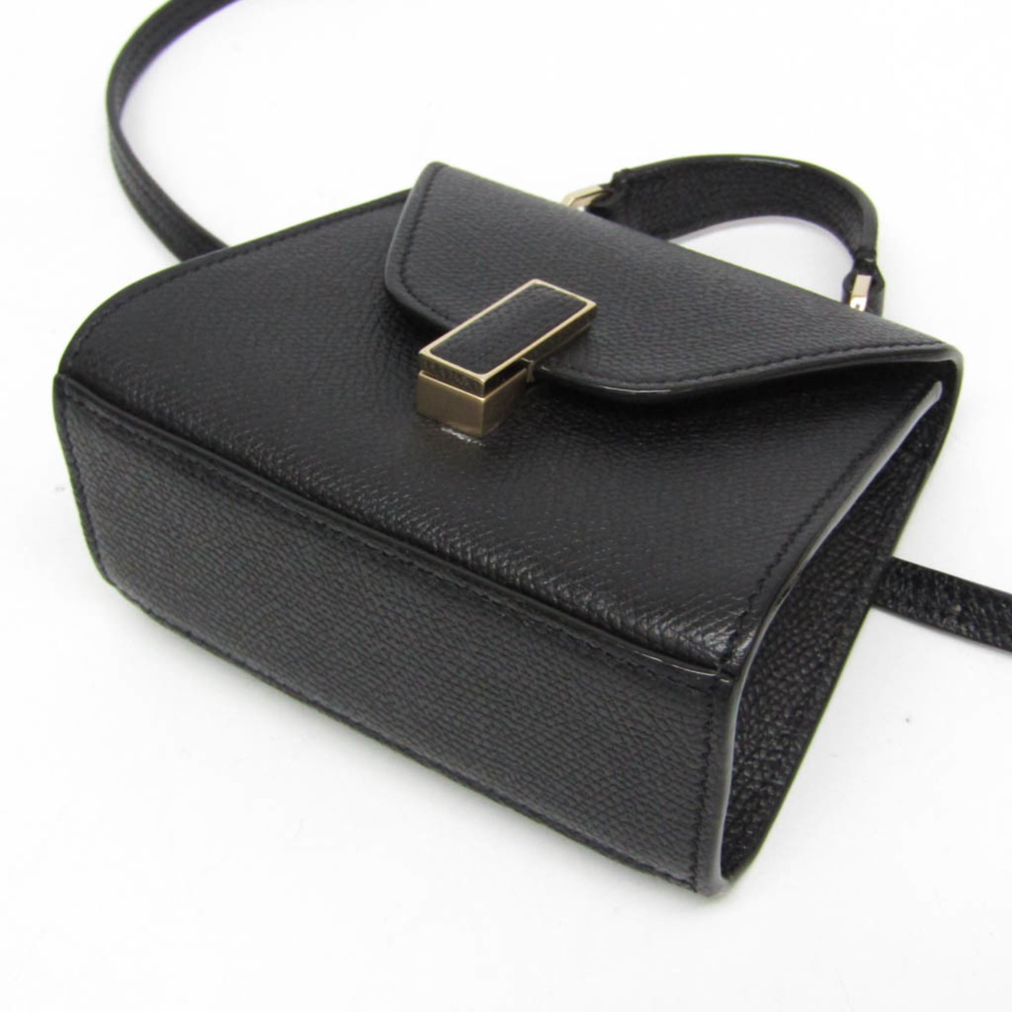 Valextra ISIDE BELT SGES0061028LOCPL99 Women's Leather Fanny Pack,Shoulder Bag Black — Like New