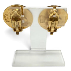 CHANEL Vintage 28 Coco Mark Logo Earrings, Gold, Made in France, Women's — Like New