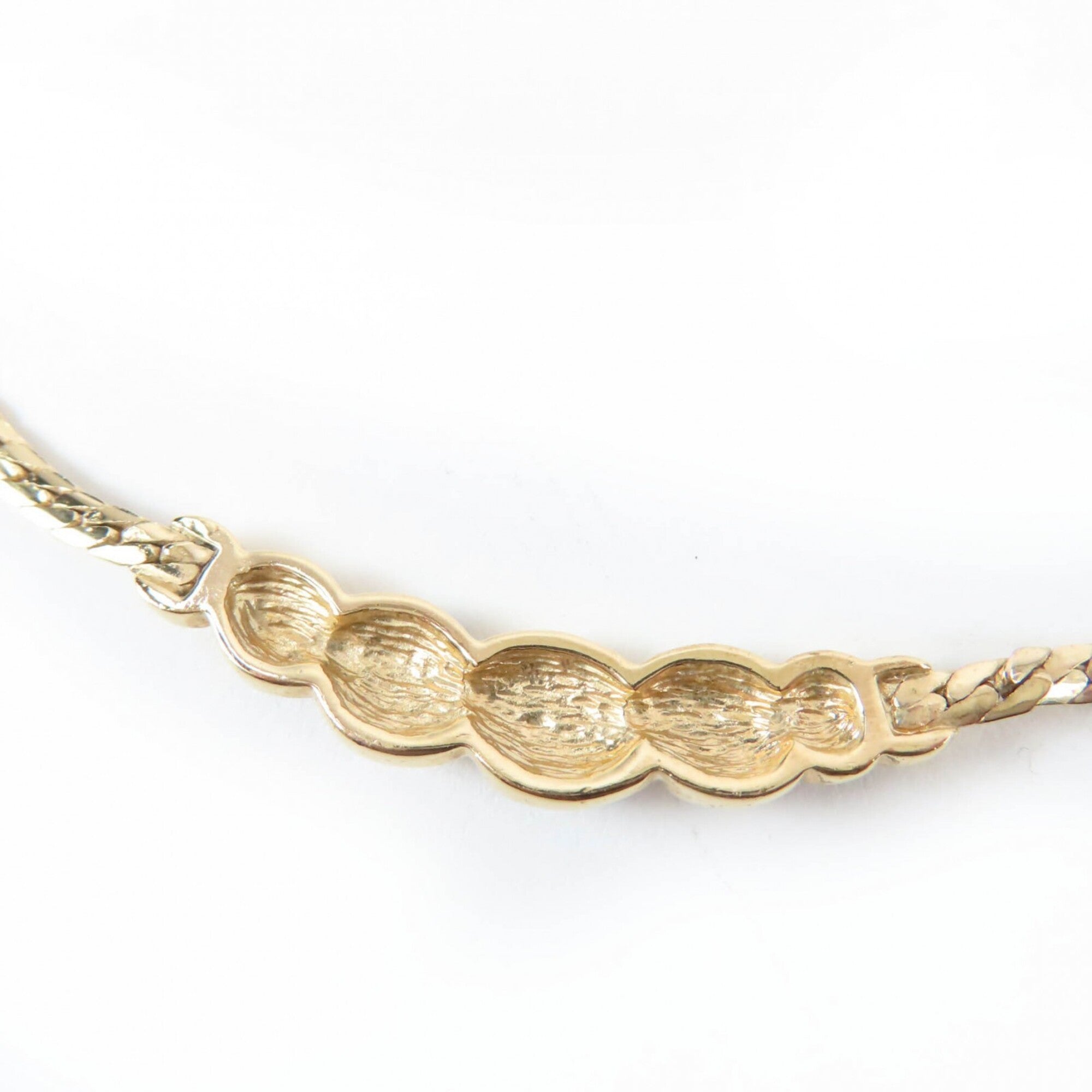 Christian Dior Vintage Rhinestone Necklace, Gold & Black, Women's Accessory — Like New