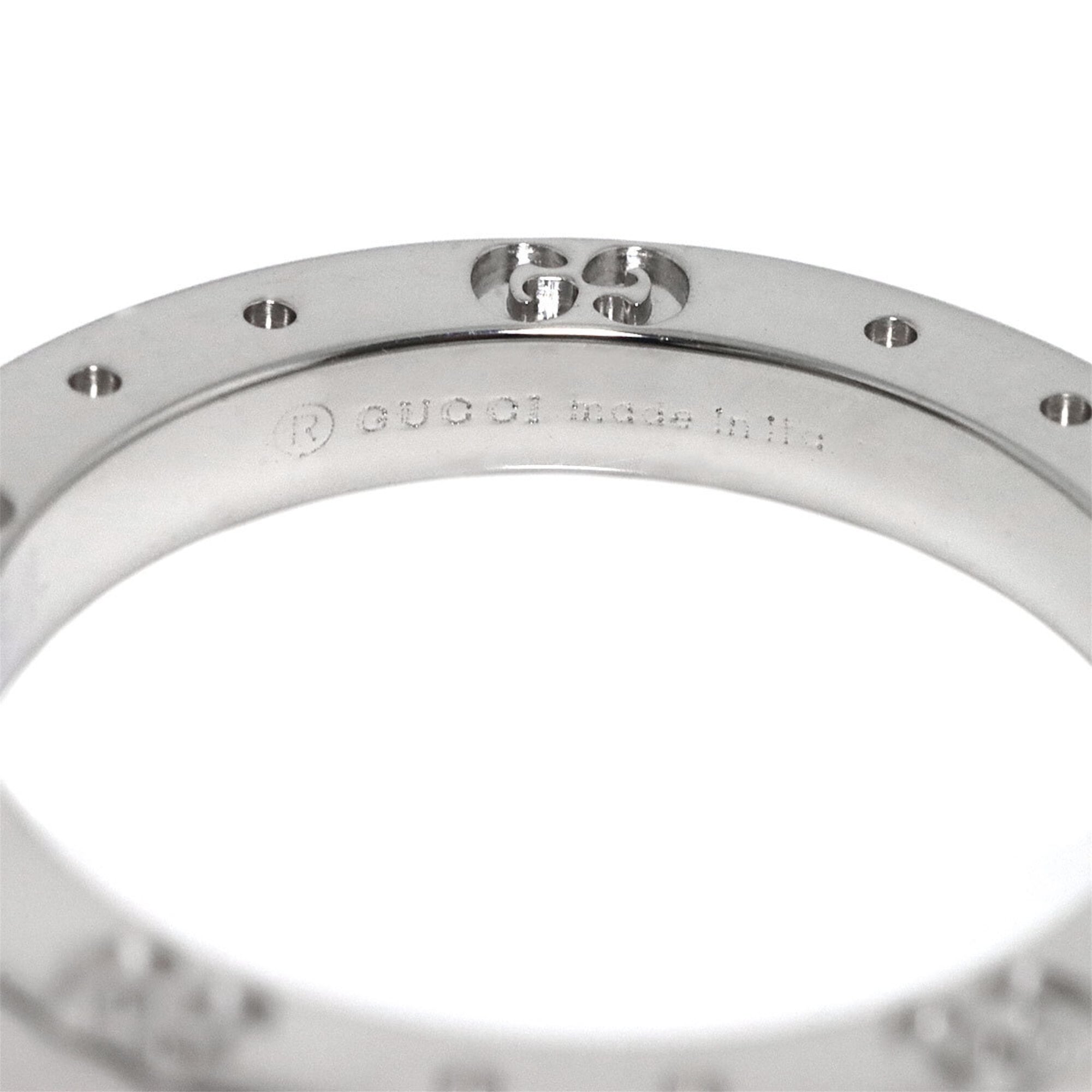 Gucci Icon Solitaire Diamond Ring, 0.24ct F VVS1, Size #9, White Gold (WG) — Like New