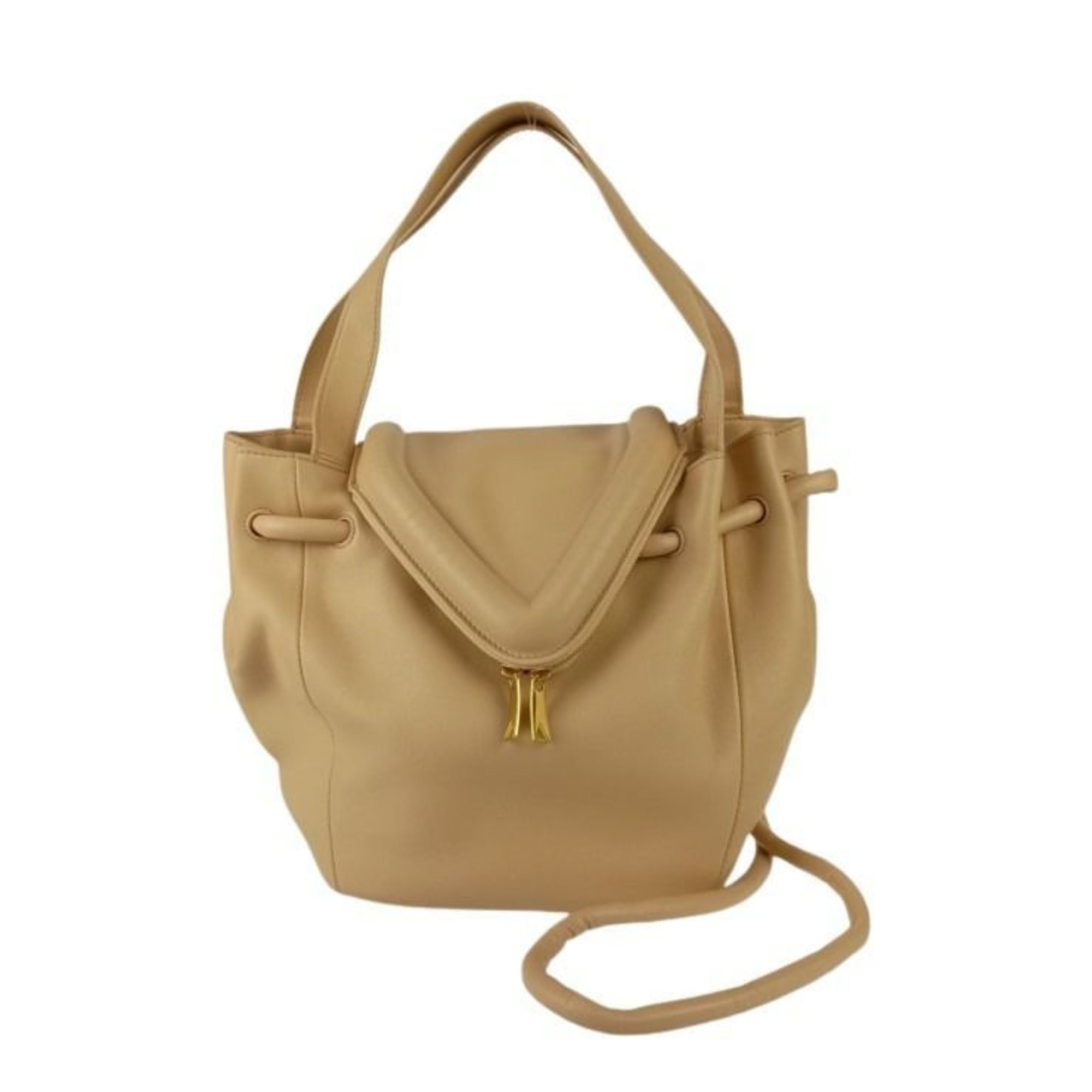 BOTTEGA VENETA BEAK shoulder bag 666531 in beige leather for women