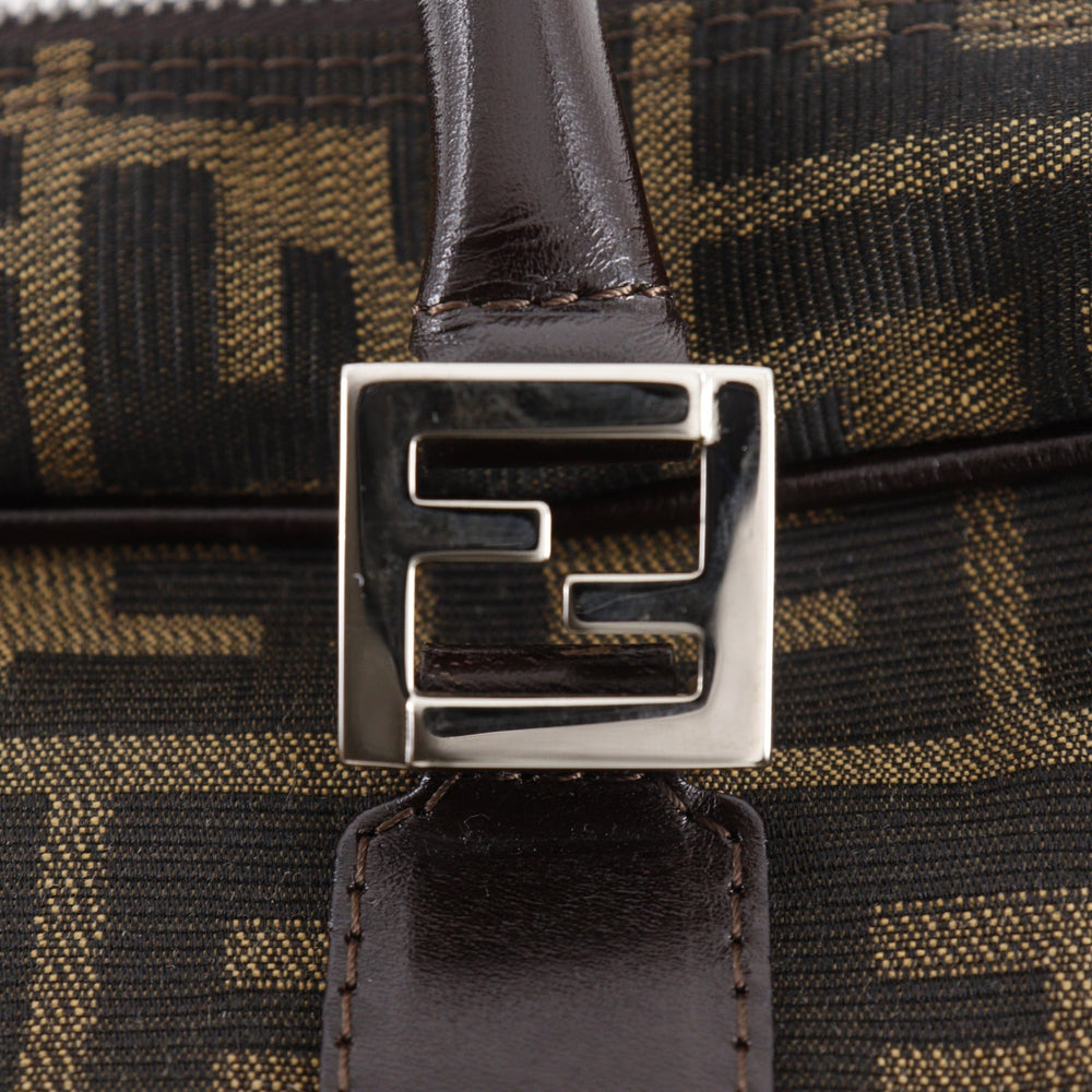 Fendi Zucca Business Bag, 2-Way Shoulder Nylon Canvas, Brown, 2-Way, A4 Size, Unisex — Like New