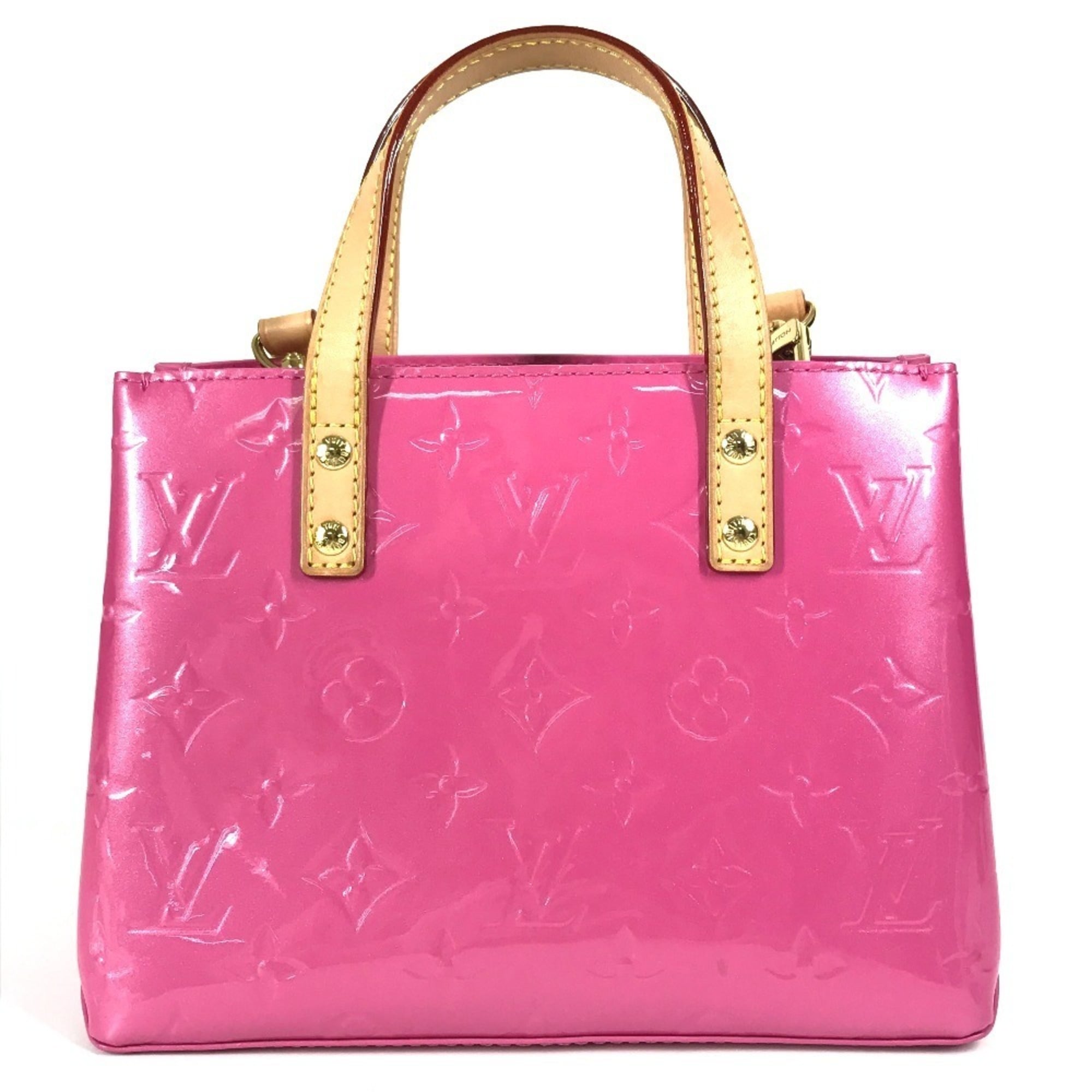 LOUIS VUITTON M24028 Monogram Vernis LV Remix Lead PM 2-Way Bag, Tote Handbag, Shoulder Vernis, Women's, Neon Pink — Like New