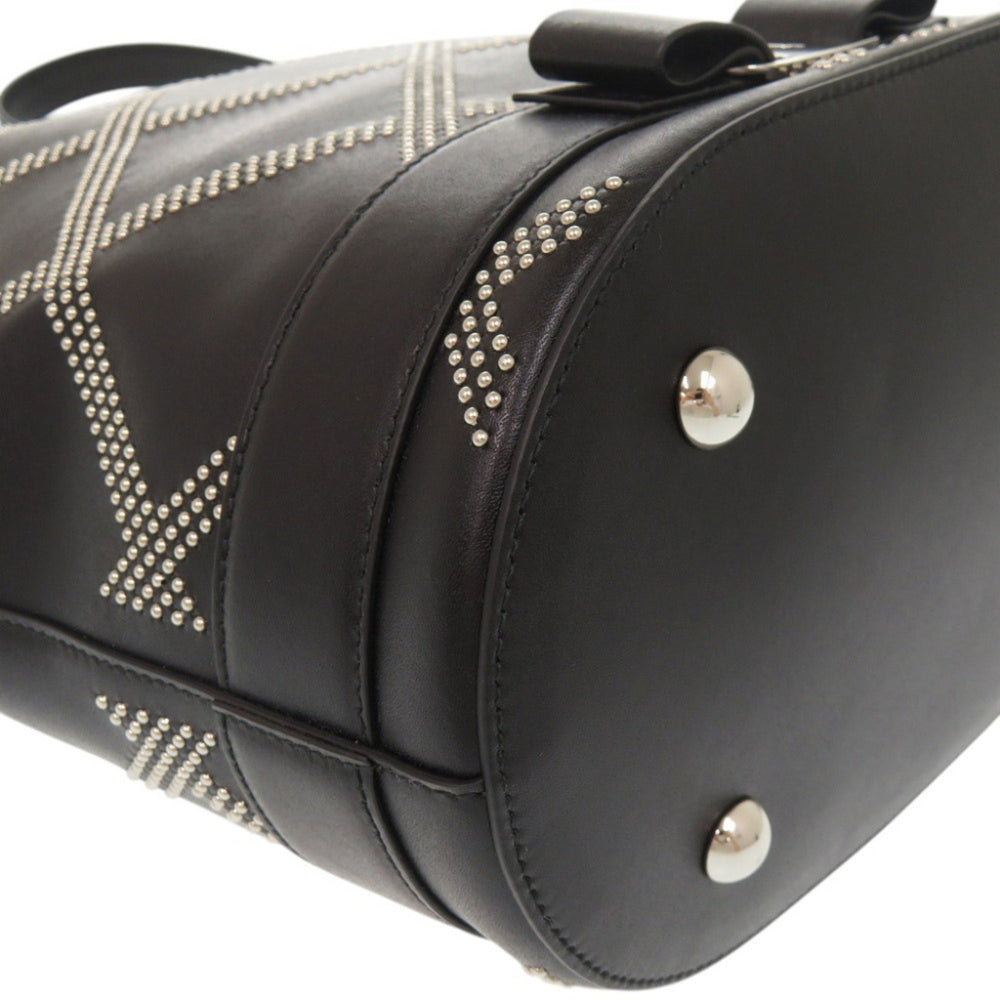 Salvatore Ferragamo Vara Ribbon Studded Bucket Bag, Leather, Black, 2-Way Handbag/Shoulder 0772Salvatore — Like New